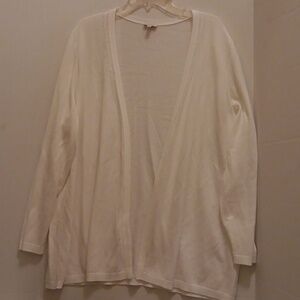 TALBOTS WOMEN'S WHITE CARDIGAN